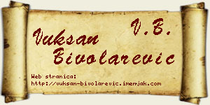 Vuksan Bivolarević vizit kartica